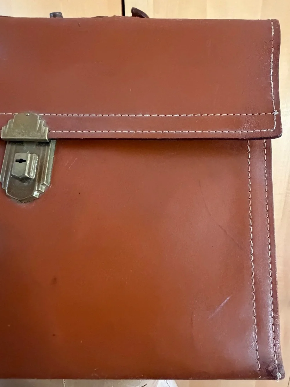 Vintage Briefcase with Interior Accordion Files